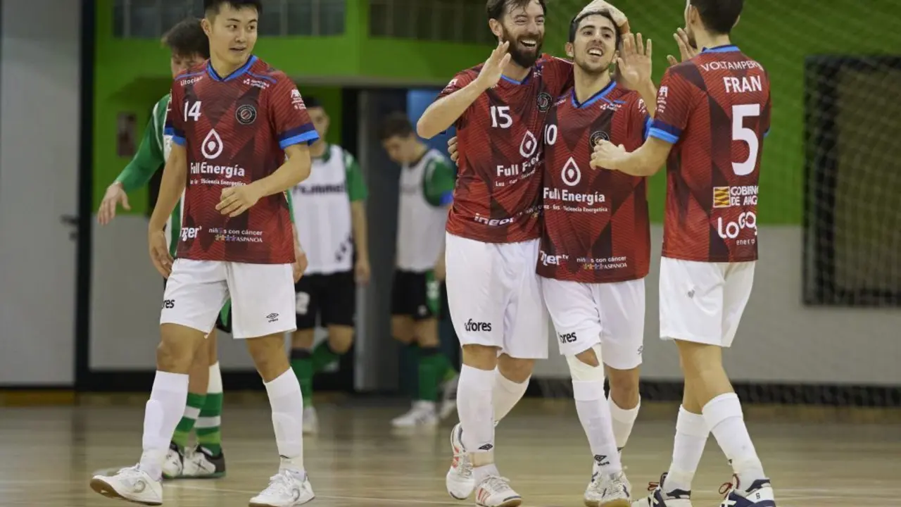 Los jugadores celebran uno de los goles de esta temporada | Foto: Full Energ&iacute;a Zaragoza web