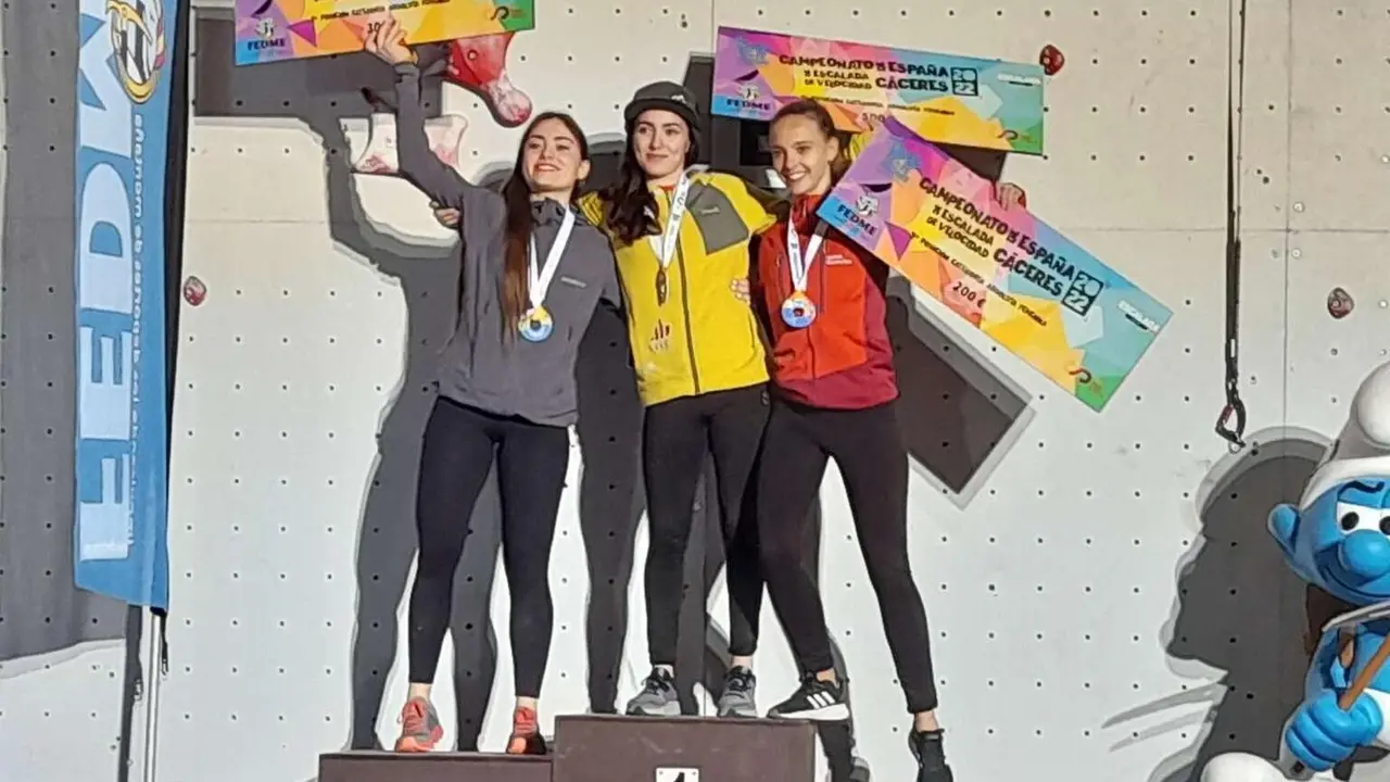 Mar&iacute;a Laborda subi&oacute; al segundo caj&oacute;n del podio de escalada de velocidad. Foto: Cedida