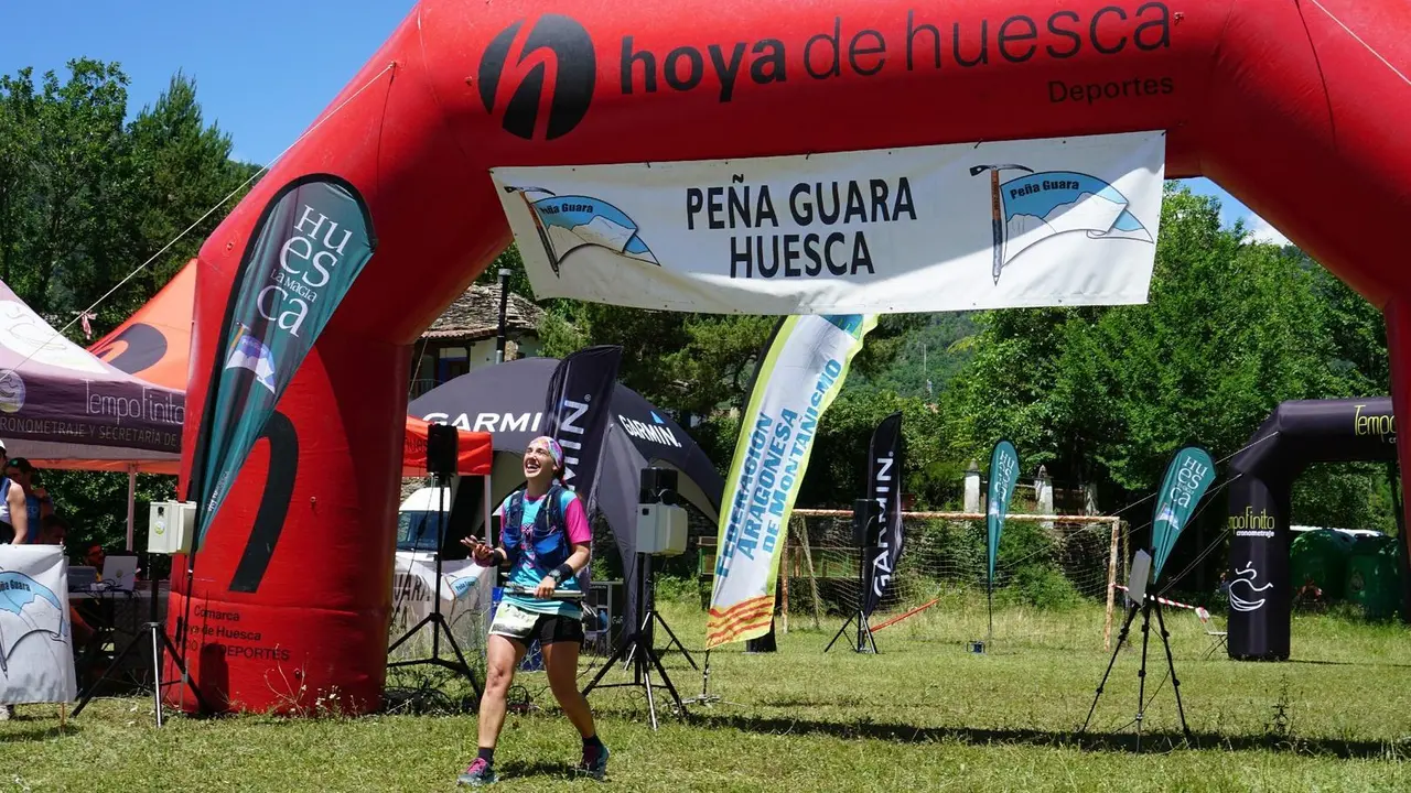 L&iacute;nea de meta del Trail Tozal de Guara, una de las carreras del Ranking FAM. Foto: Pe&ntilde;a Guara