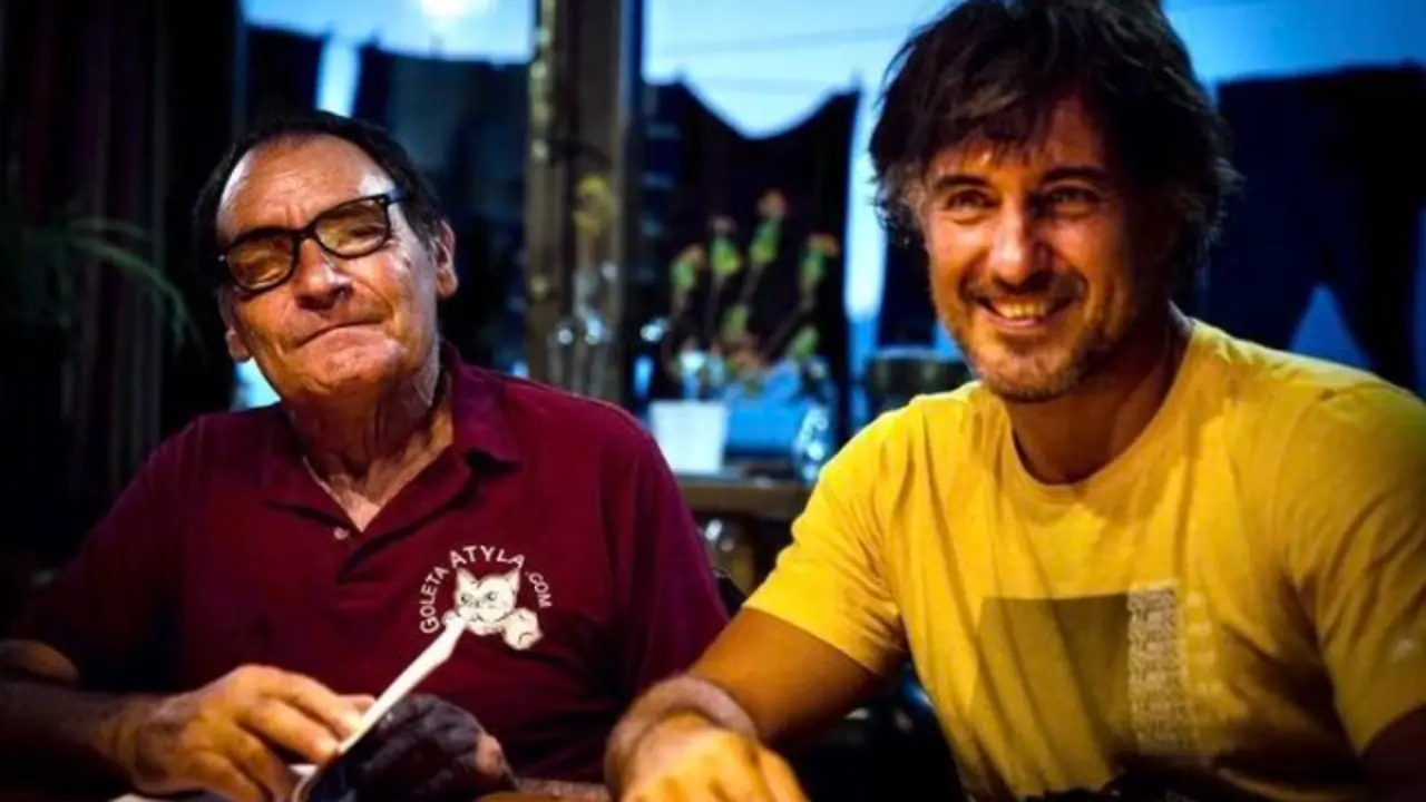 Carlos Suarez (d) con Esteban Vicente, un soriano singular fallecido en este mes de diciembre. Foto: Carlos Su&aacute;rez