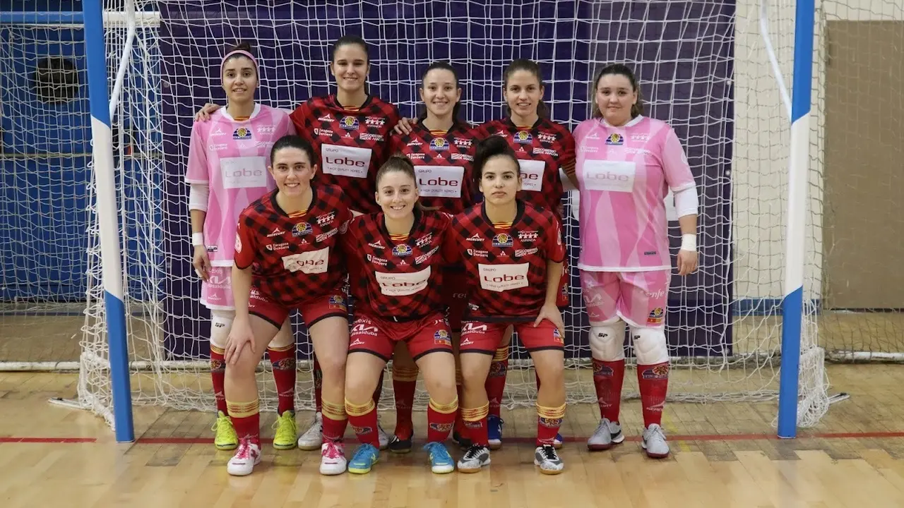 La plantilla del Sala Zaragoza, este s&aacute;bado en Melilla | Foto: Torreblanca FS