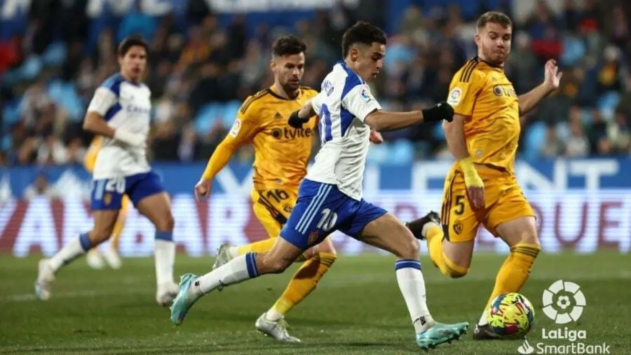 Bermejo, jugador del Real Zaragoza ante la Ponferradina |&nbsp;Foto: LFP