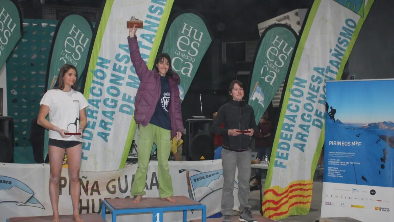 La aragonesa Rebeca P&eacute;rez en lo m&aacute;s alto del caj&oacute;n. Foto: PMFF