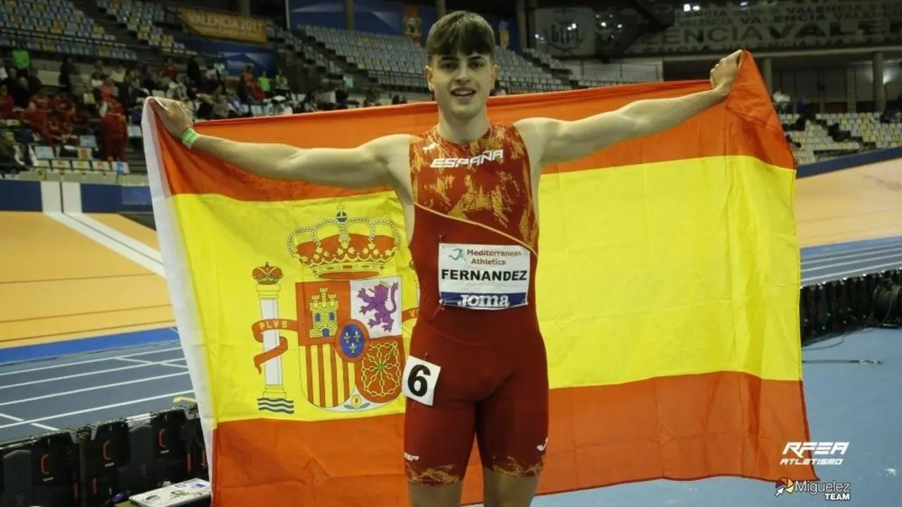 El atleta del Alcampo-Scorpio71, Markel Fern&aacute;ndez, tras una competici&oacute;n. Foto: Rfedi