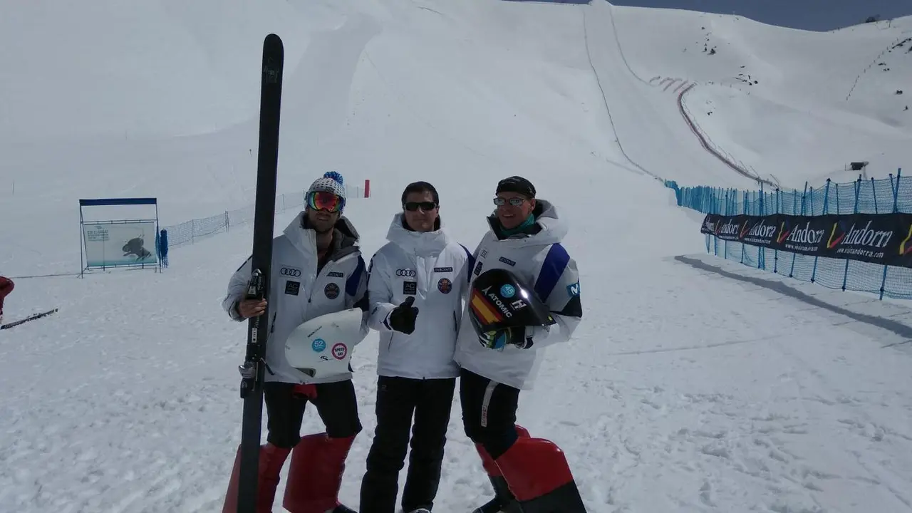Juanki S&aacute;nchez, Robert Puente y Ricardo Adarraga forman parte del equipo espa&ntilde;ol de Kil&oacute;metro Lanzado con Marta Visa. Foto: Cedida