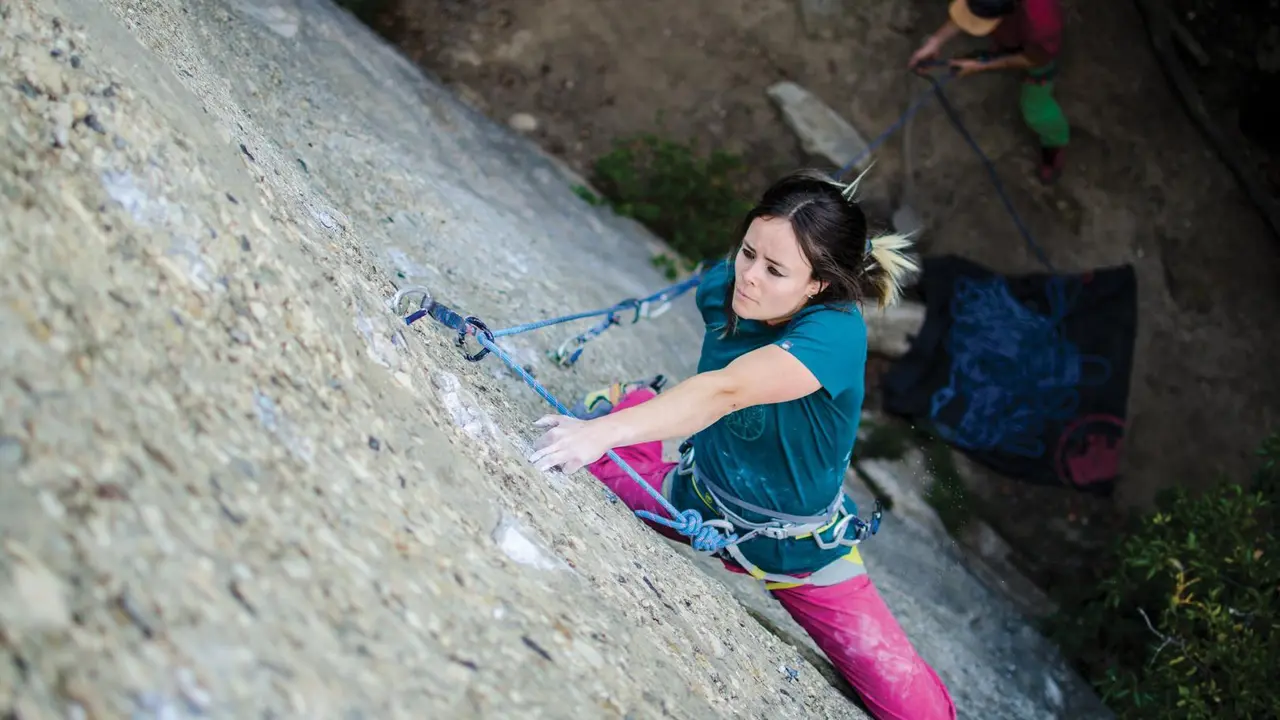 La escaladora Francis Guillen, protagonista en el BANFF que se celebra en Benasque. Foto: BANFF