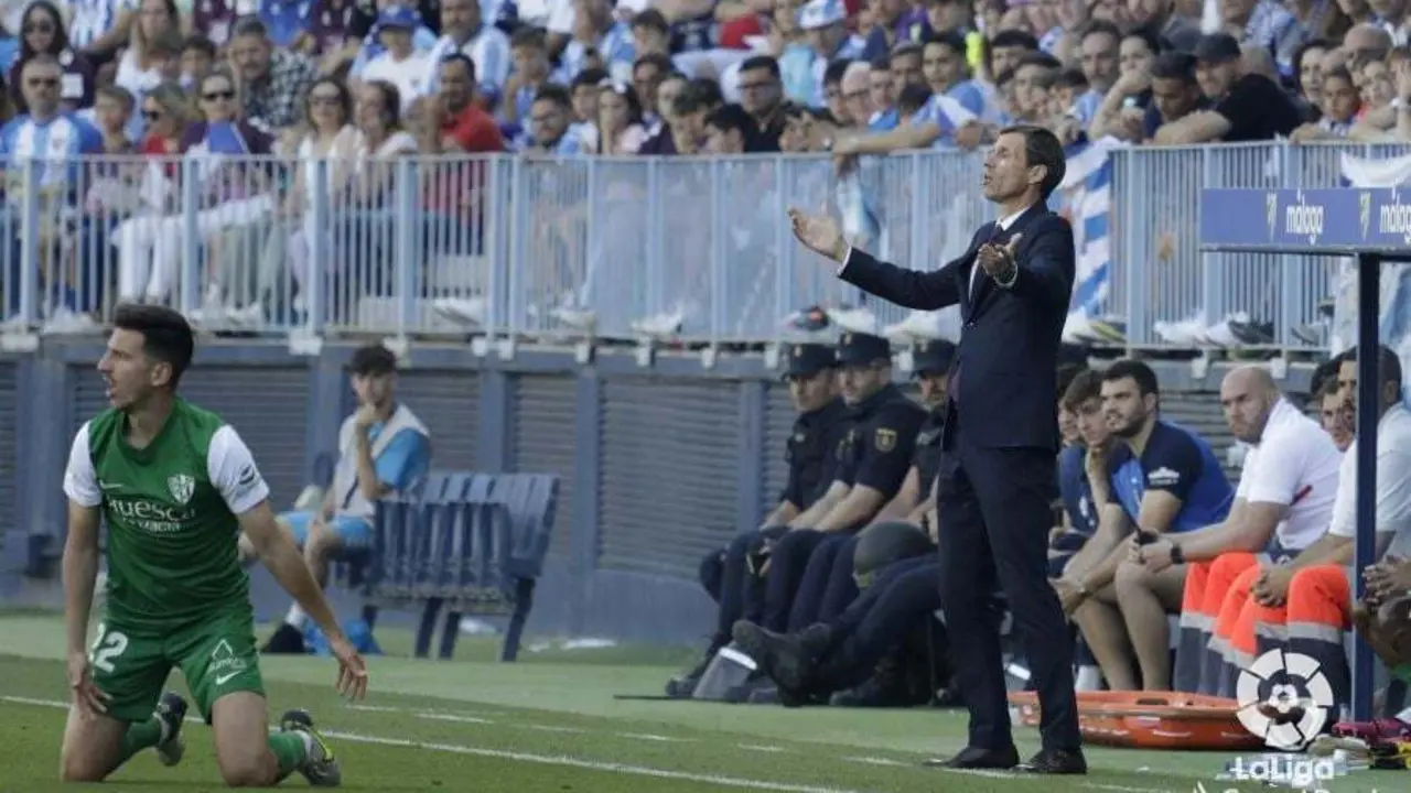 Ziganda pide explicaciones por una acci&oacute;n en el M&aacute;laga SD Huesca. Foto: LaLiga