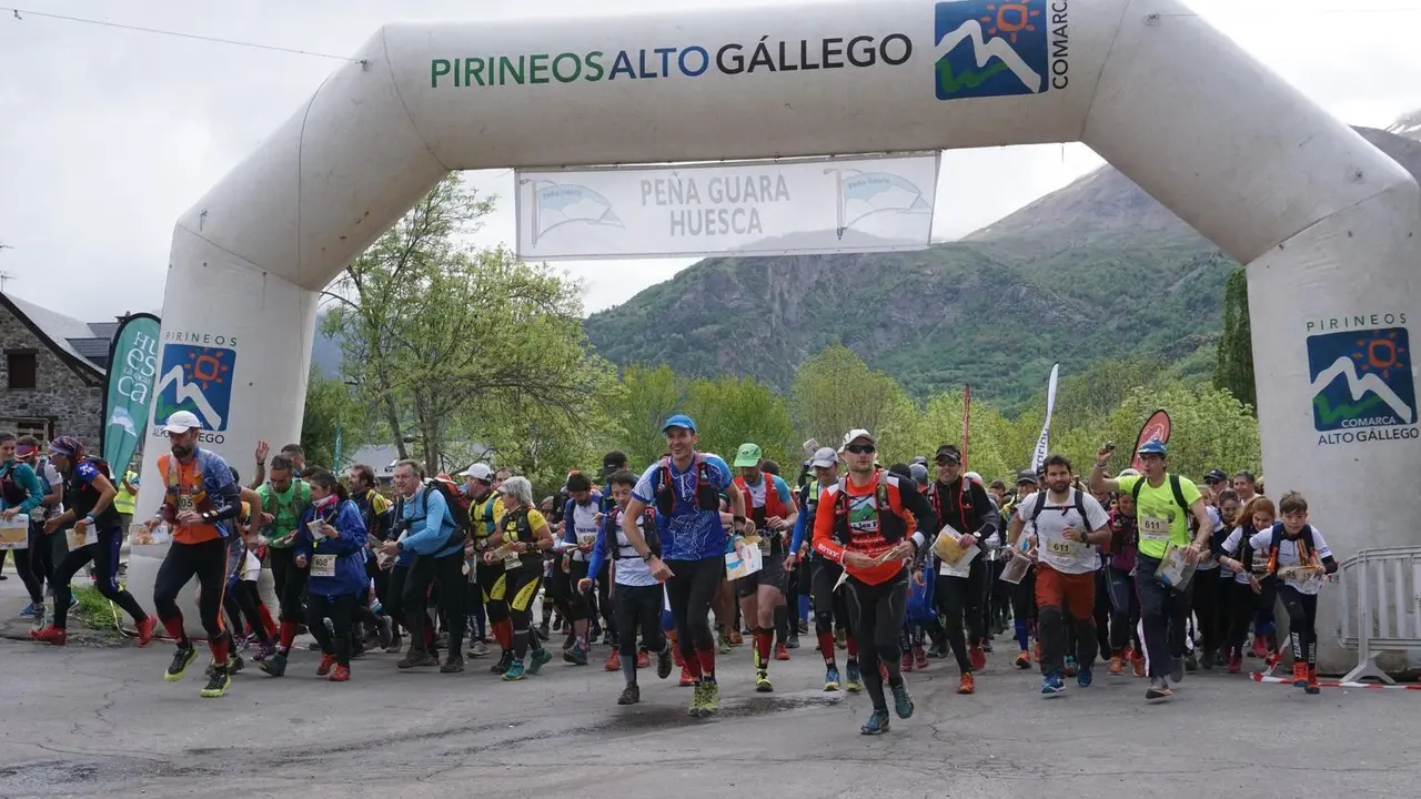 Salida de la anterior edici&oacute;n de la prueba de Rogaining que tiene  en Piedrafita de Jaca el coraz&oacute;n de la carrera de orientaci&oacute;n. Foto: Pe&ntilde;a Guara