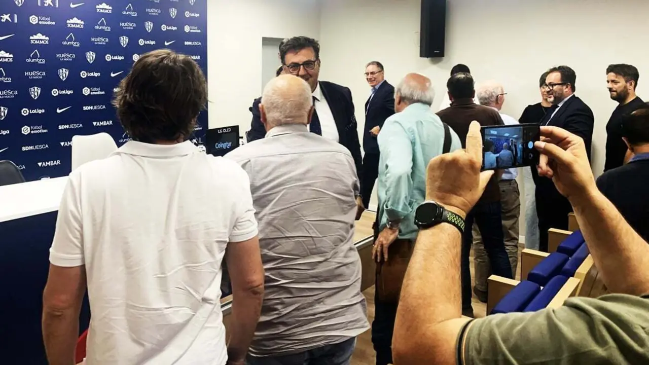 Manuel Torres en su despedida como Presidente de la SD Huesca
