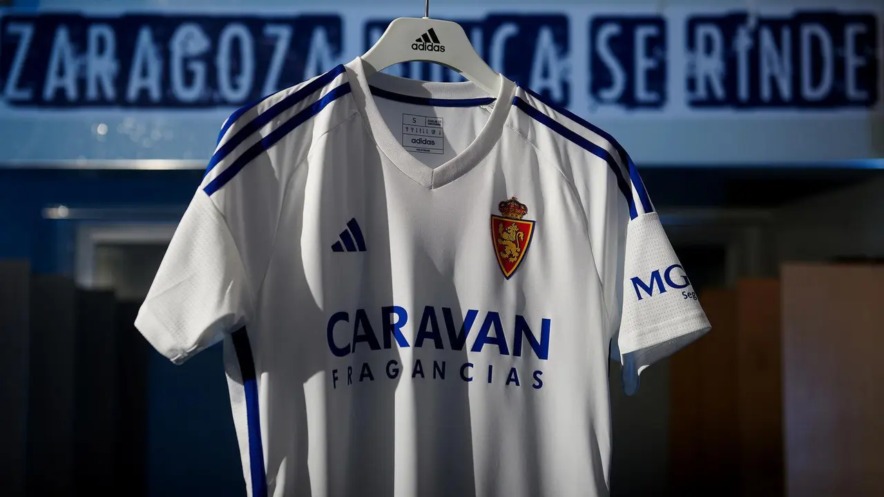 La nueva camiseta del Real Zaragoza | Foto: Tino Gil / RZ