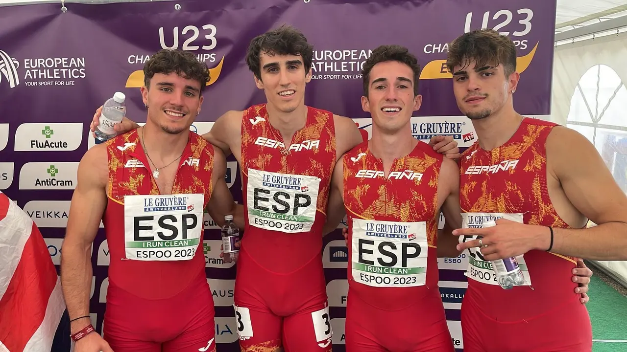 &Aacute;ngel Gonz&aacute;lez, Bernat Erta, Manu Bea y Markel Fern&aacute;ndez. Foto RFEA
