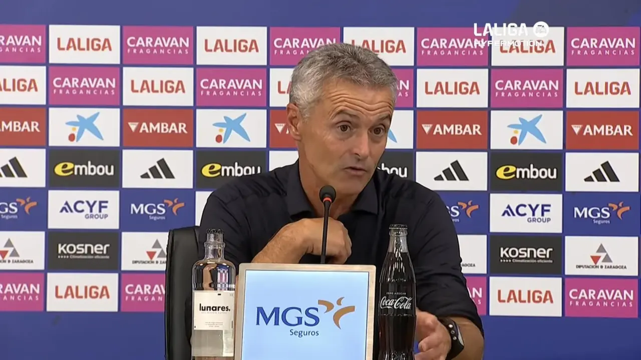 Fran Escrib&aacute; en rueda de prensa |&nbsp;La Liga Hypermotion