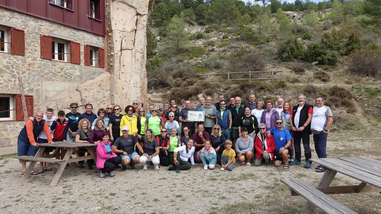 Monta&ntilde;eros federados de Valencia y Arag&oacute;n celebraron un encuentro de hermandad en Teruel. Foto: Cedida