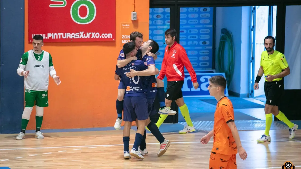 Celebraci&oacute;n de uno de los goles del Full Energ&iacute;a Zaragoza