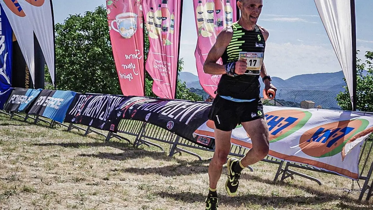 Imagen de archivo de Javier Barea en una carrera de trail. Foto: Cedida