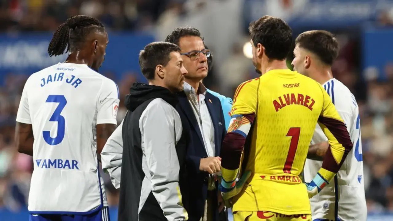 Cristian &Aacute;lvarez, en una de sus lesiones esta temporada | Foto: LaLiga