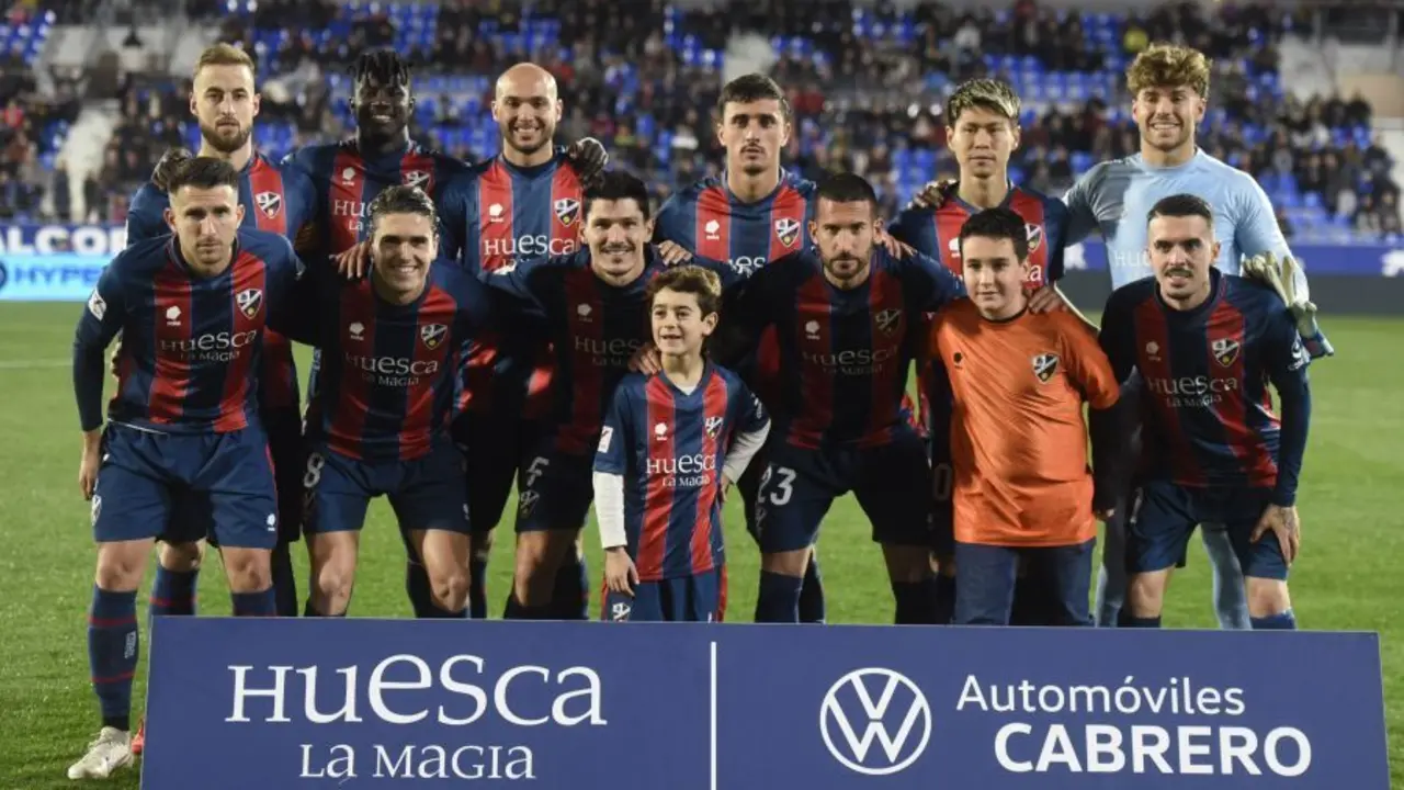 Once del Huesca inicial contra el Racing de Ferrol. Foto: LaLiga