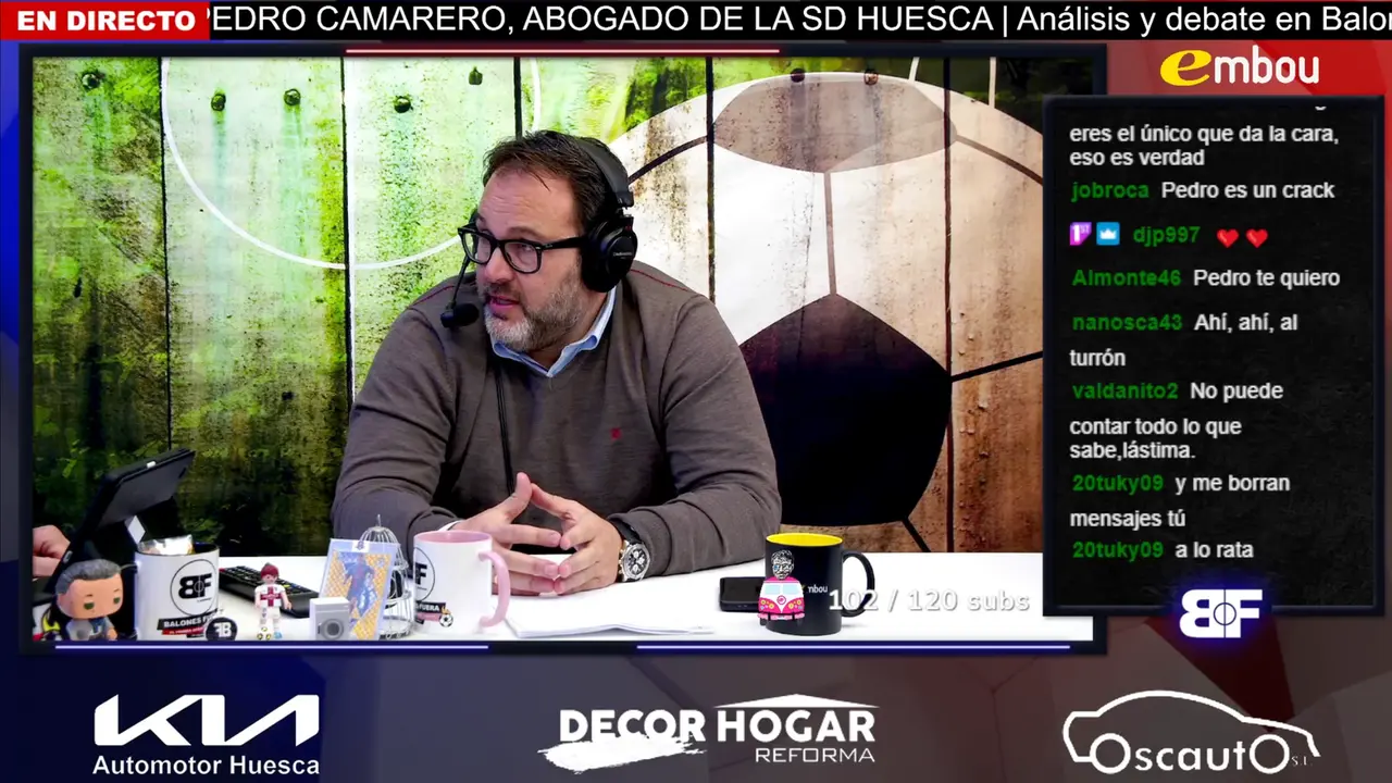 Pedro Camarero, nuevo consejero del Huesca, en Balones Fuera