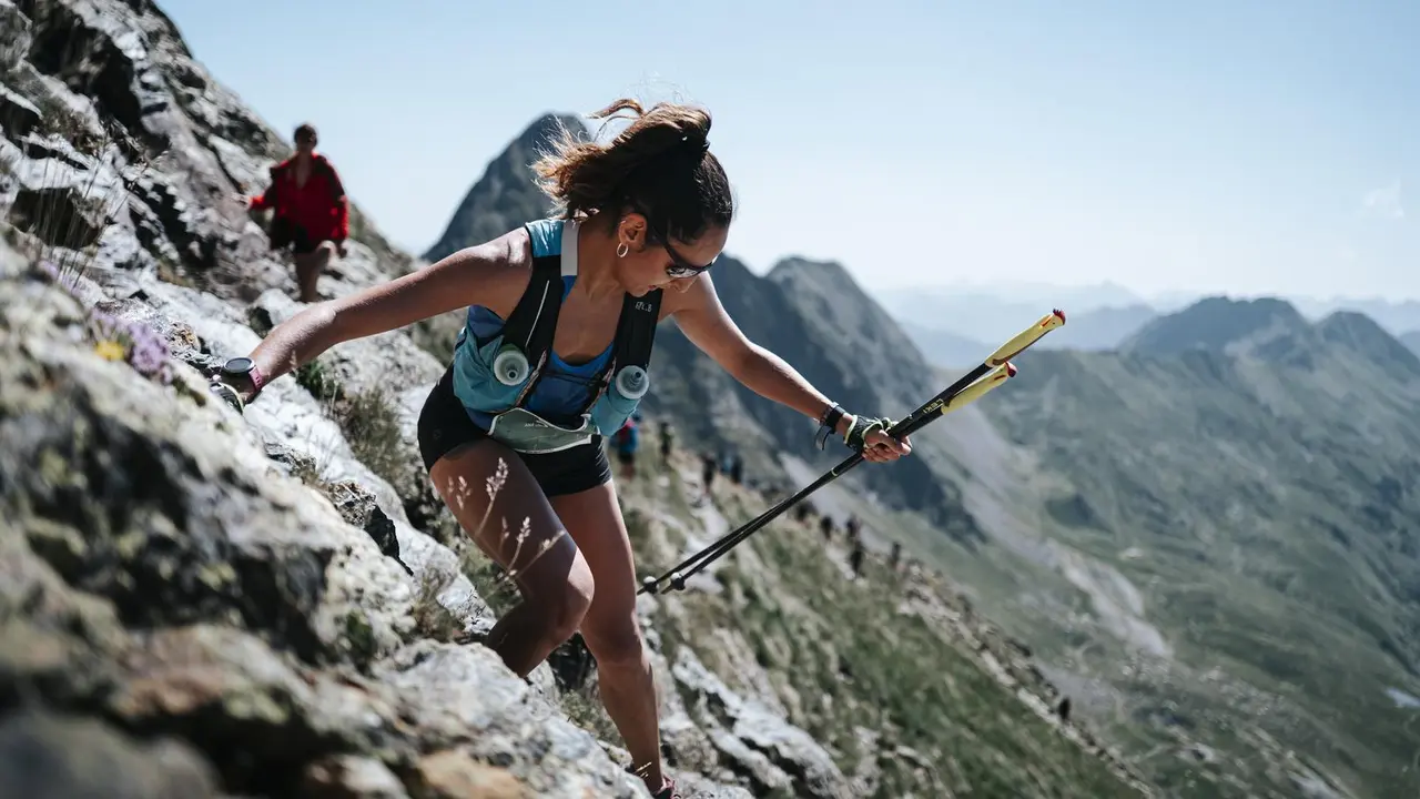 Una participante en el KV del GTAP al pico Salvaguardia. Foto: Ra&uacute;l Santana