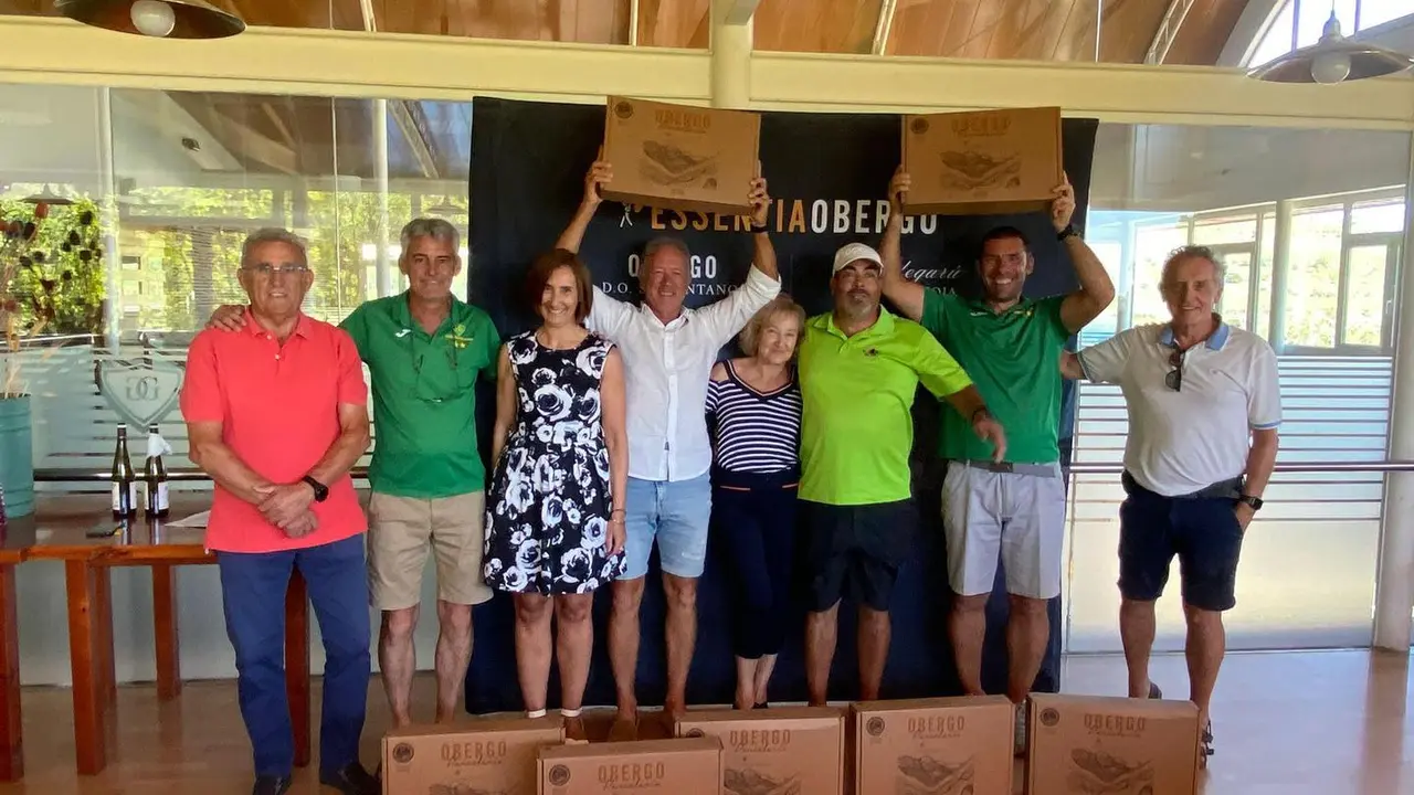 Los ganadores de Obergo. Fotograf&iacute;a: Club de Golf de Guara.