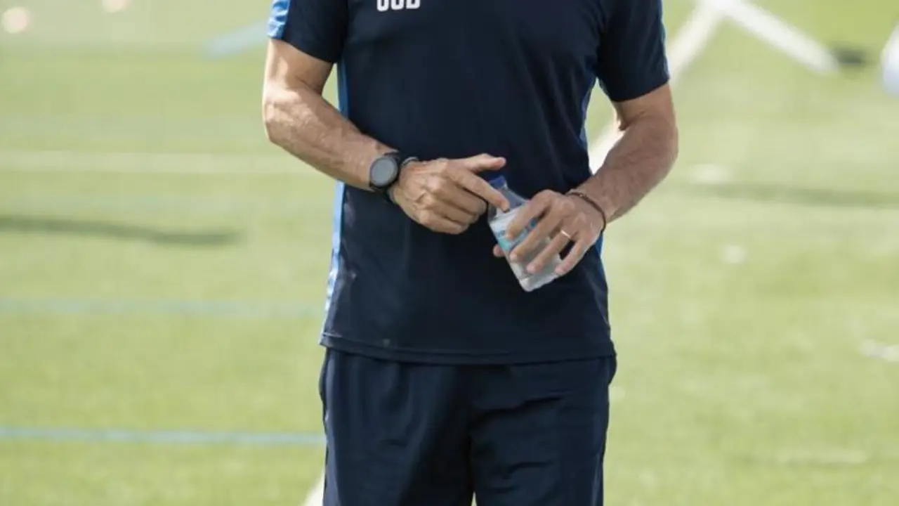 Juan Carlos Beltr&aacute;n, antes de un partido. Fotograf&iacute;a: Utebo FC.