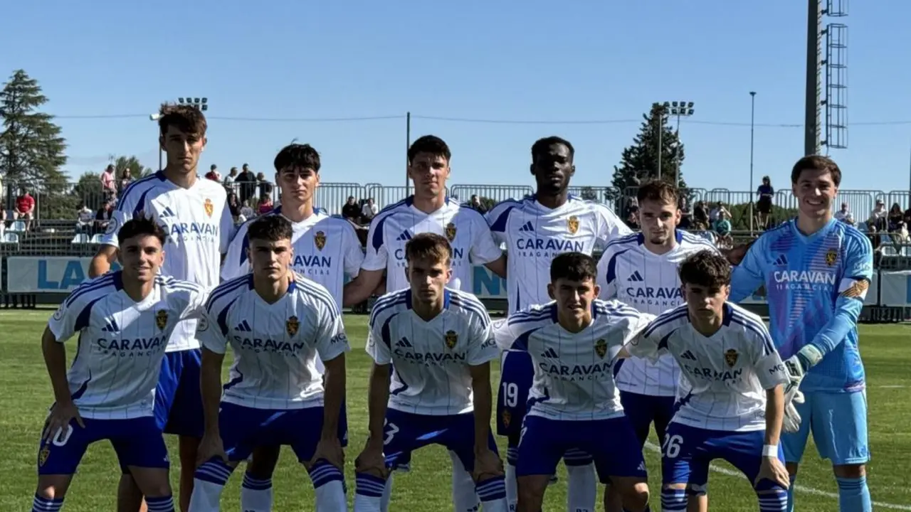 Once inicial del Deportivo Arag&oacute;n ante el Gernika. Fotograf&iacute;a: X de @RZCantera.