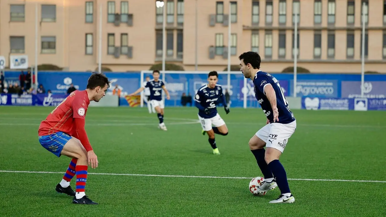 Imagen del partido entre el Utebo y el Calahorra. Fotograf&iacute;a: Utebo FC.