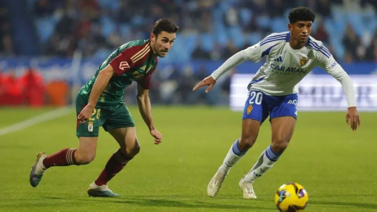 Adu Ares, en su &uacute;ltimo partido frente al Real Oviedo | Foto: LaLiga