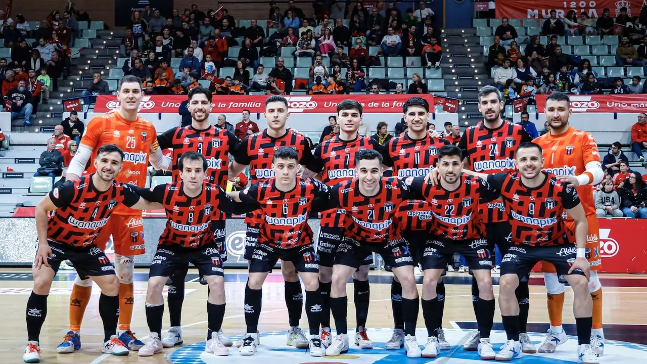 El Wanapix, antes de jugar el duelo ante El Pozo Murcia. Fotograf&iacute;a: Abel F. Ros.