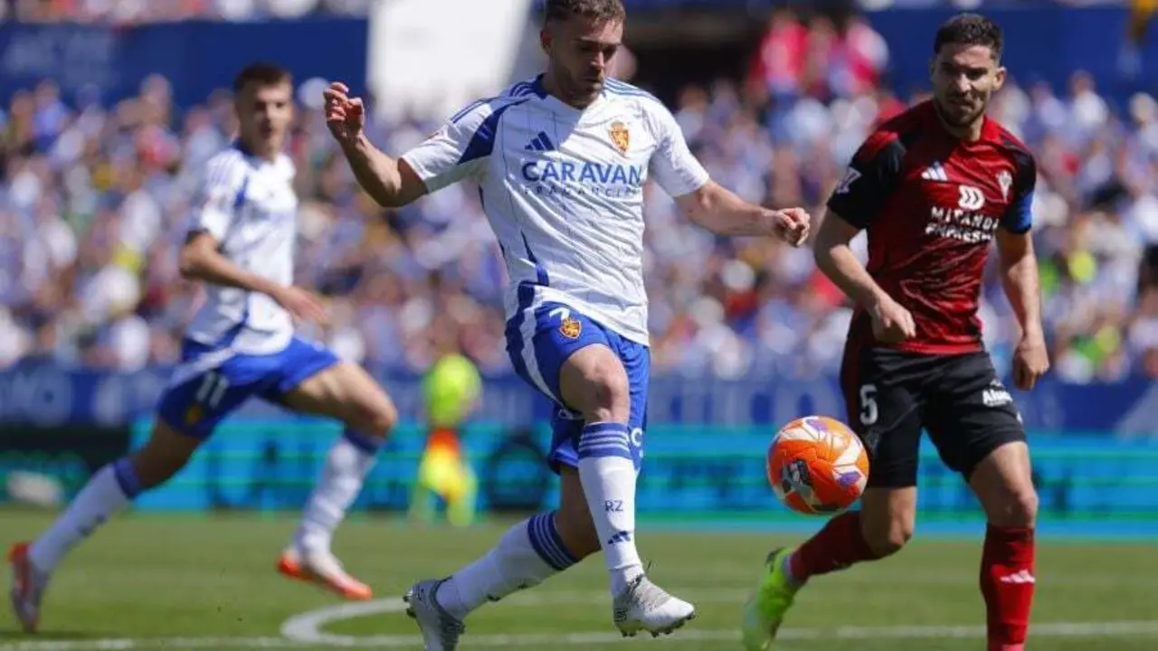 El Real Zaragoza sum&oacute; los tres puntos tras hacerle frente al CD Mirand&eacute;s | FOTO LaLiga