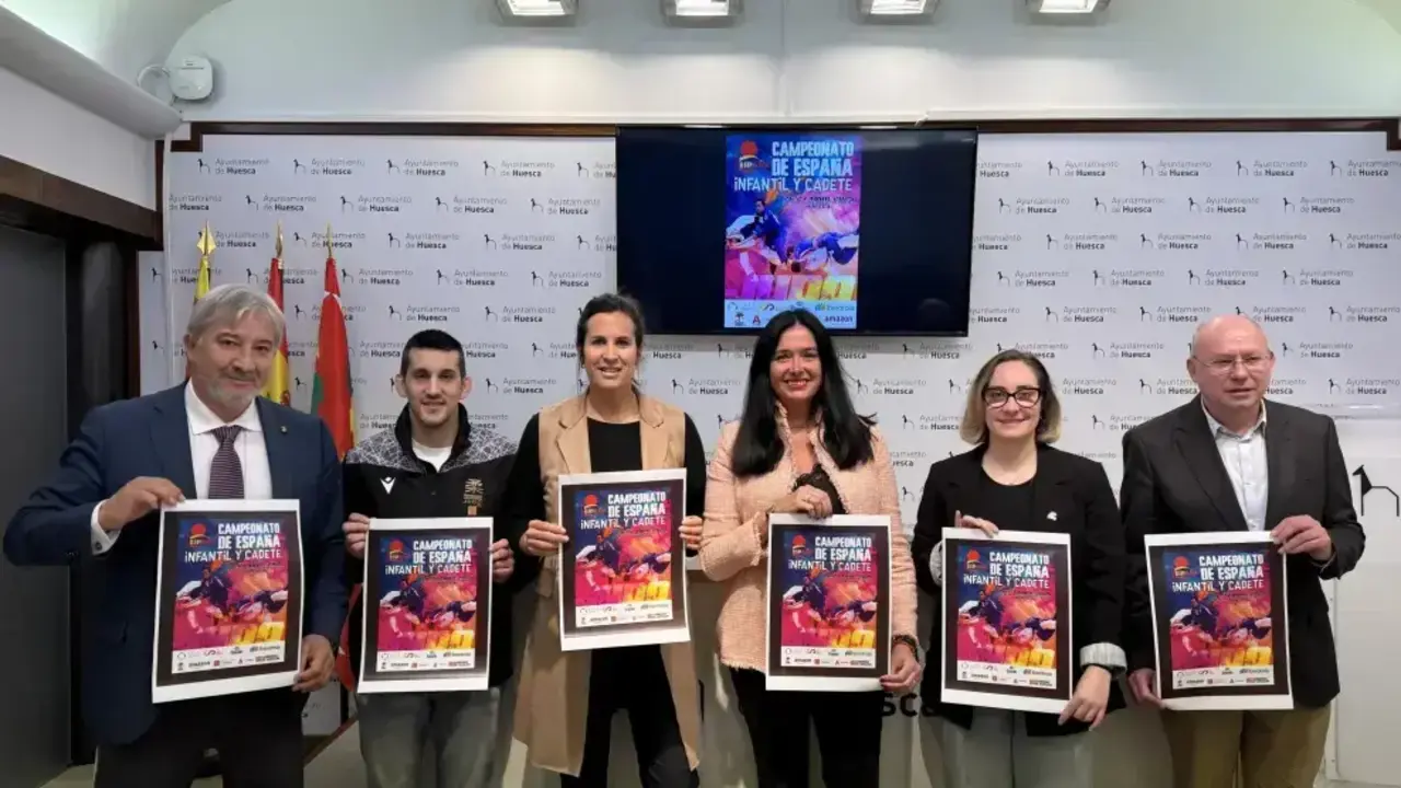 Imagen durante la presentaci&oacute;n del Campeonato de Judo que se celebrar&aacute; en Huesca este fin de semana. Foto: Ayuntamiento de Huesca