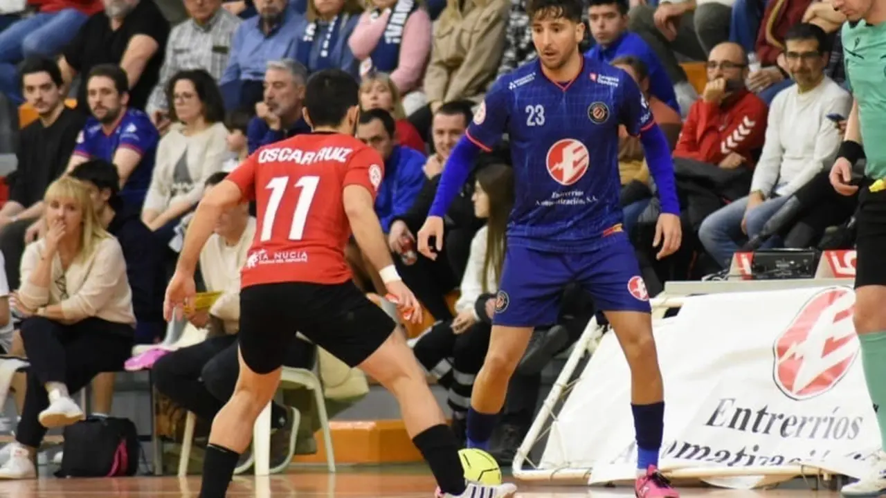Imagen de la primera vuelta entre Entrerr&iacute;os Zaragoza y Sporting La Nuc&iacute;a. Foto: Entrerr&iacute;os Zaragoza