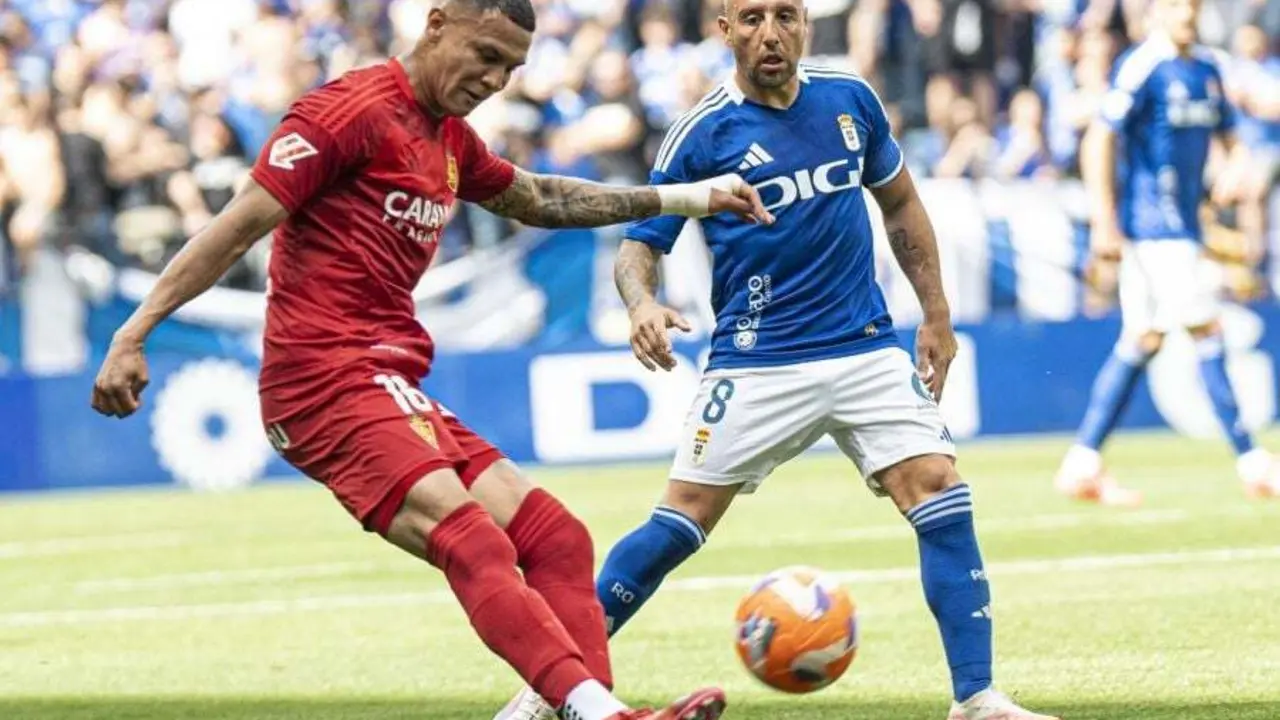 El Real Zaragoza encaj&oacute; el gol del Oviedo en el tramo final del partido | FOTO LaLiga
