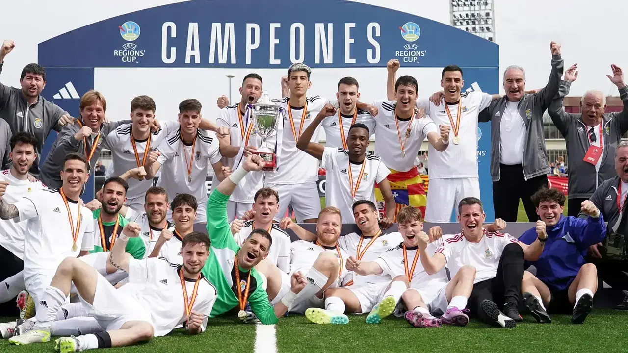 Imagen de archivo de la Selecci&oacute;n aragonesa de f&uacute;tbol. 