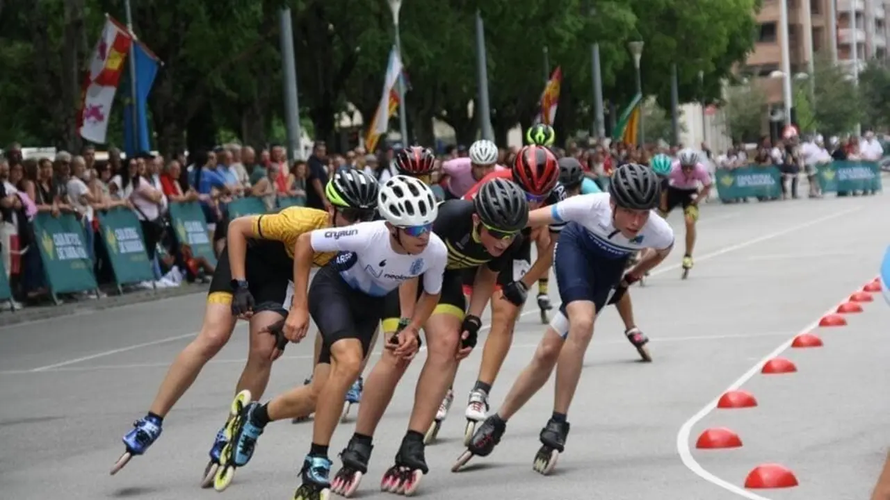 Imagen durante el Campeonato de Espa&ntilde;a Absoluto de Patinaje de Velocidad. Foto: FARPA