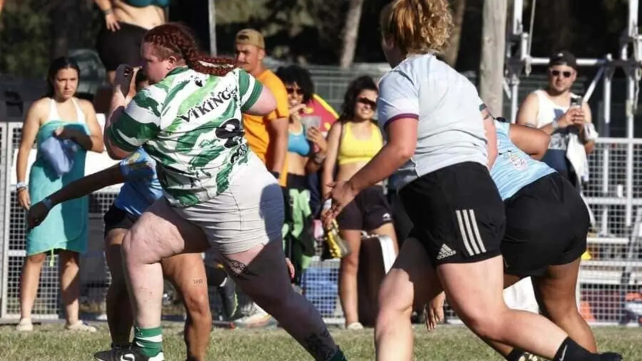 Imagen durante el Fat Rugby. Foto: Facebook Quebrantahuesos Rugby