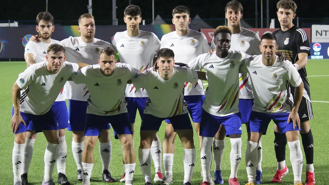 El once de Arag&oacute;n para esta final de la Copa de Regiones UEFA. Fotograf&iacute;a: RFAF. 