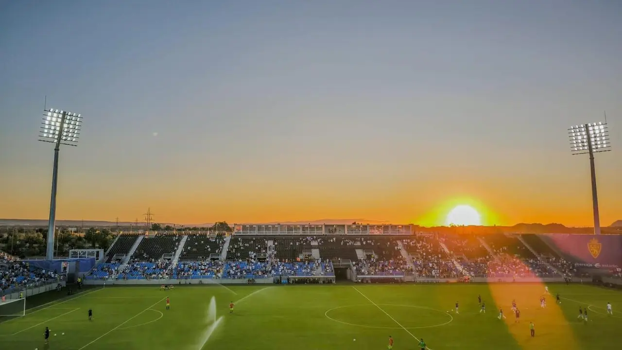 El Ibercaja Estadio durante el partido entre el Real Zaragoza y el Mirand&eacute;s. Fotograf&iacute;a: Fuente del Cierzo.