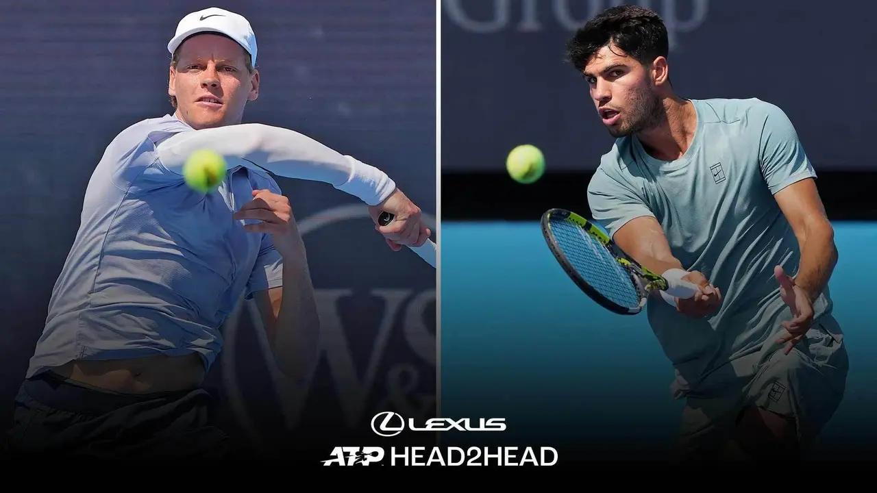 Imagen de la final entre Alcaraz y Sinner. Foto: atptour.com