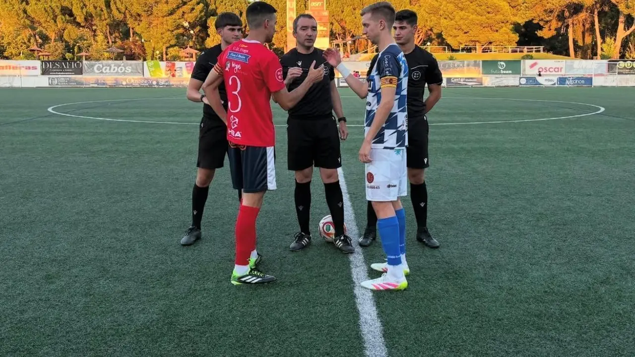 Saludo de capitanes en el Fraga - Tamarite