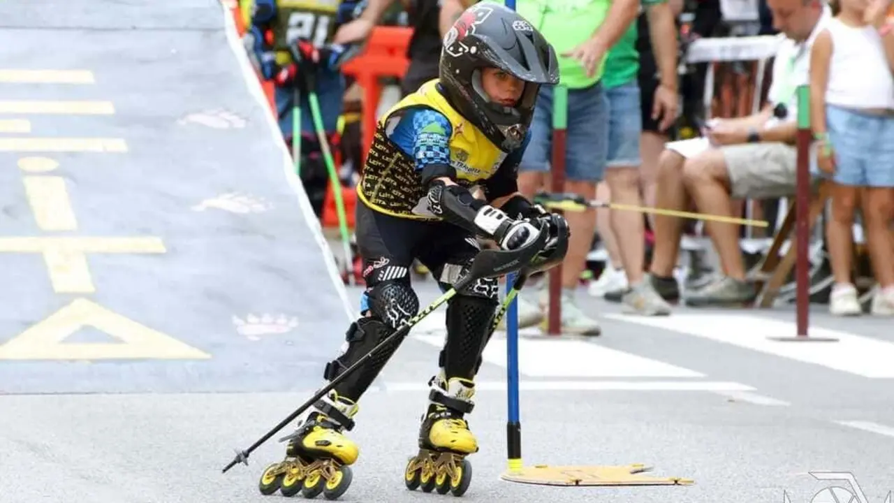Ian durante la prueba de Slalom.