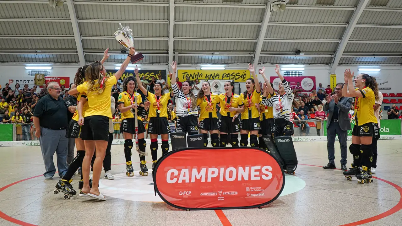 Las jugadoras del Generali HC Palau, campeonas liga catalana. 