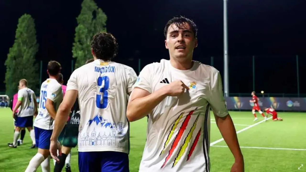 Dani Torcal, celebrando el tanto de la final el campeonato pasado. Fotograf&iacute;a: RFAF.