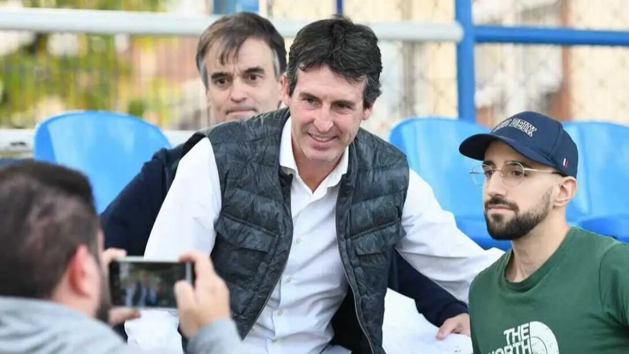 Unai Emery en el Campo de la Almozara, en Zaragoza / CD Ebro