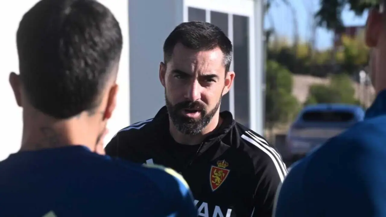 Rub&eacute;n Sell&eacute;s, durante su primer entrenamiento con el Real Zaragoza. Fotograf&iacute;a: Real Zaragoza.