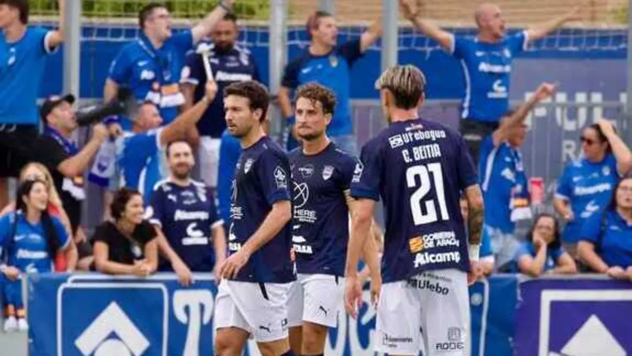 Jugadores del Utebo durante un partido esta temporada / Utebo FC