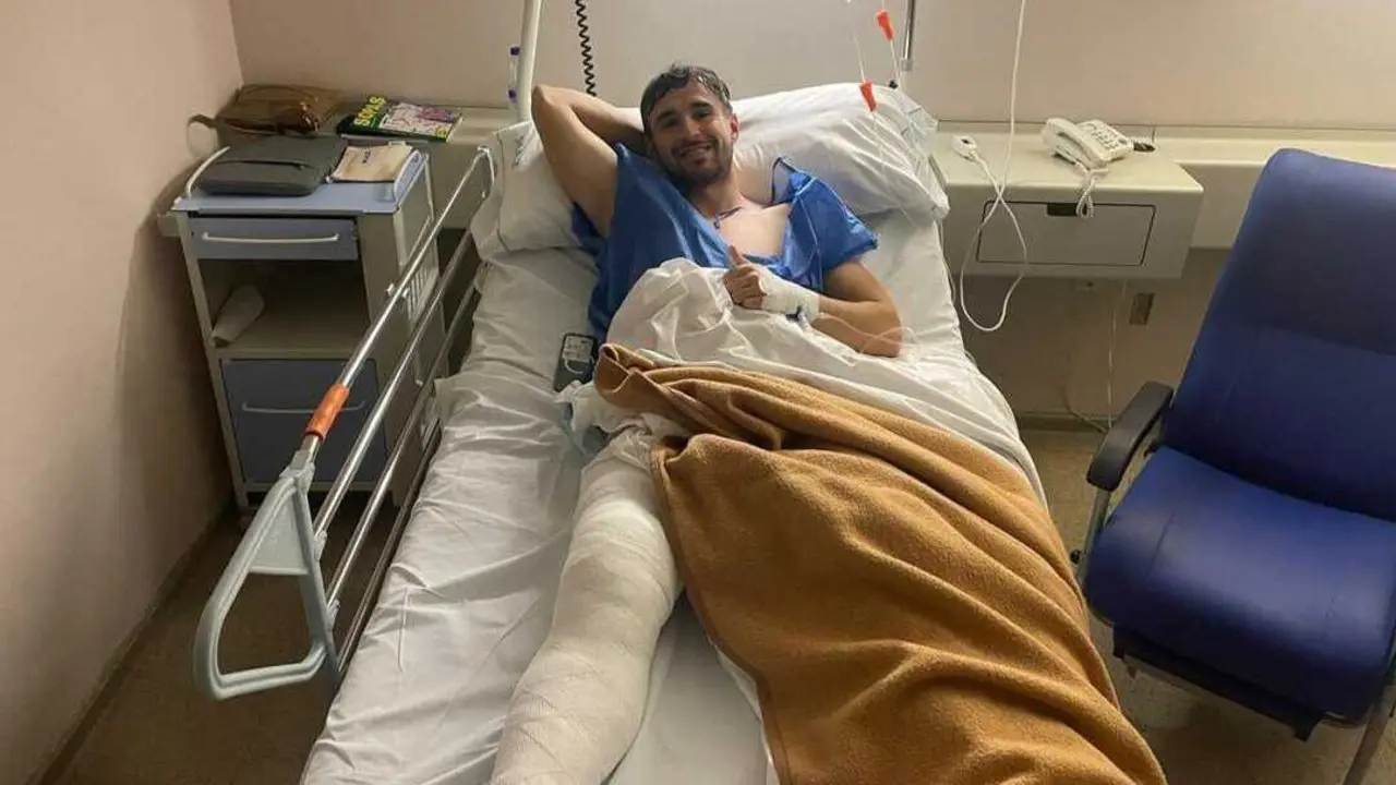 &Oacute;scar Villanueva tras la operaci&oacute;n. Fotograf&iacute;a: Wanapix Zaragoza.