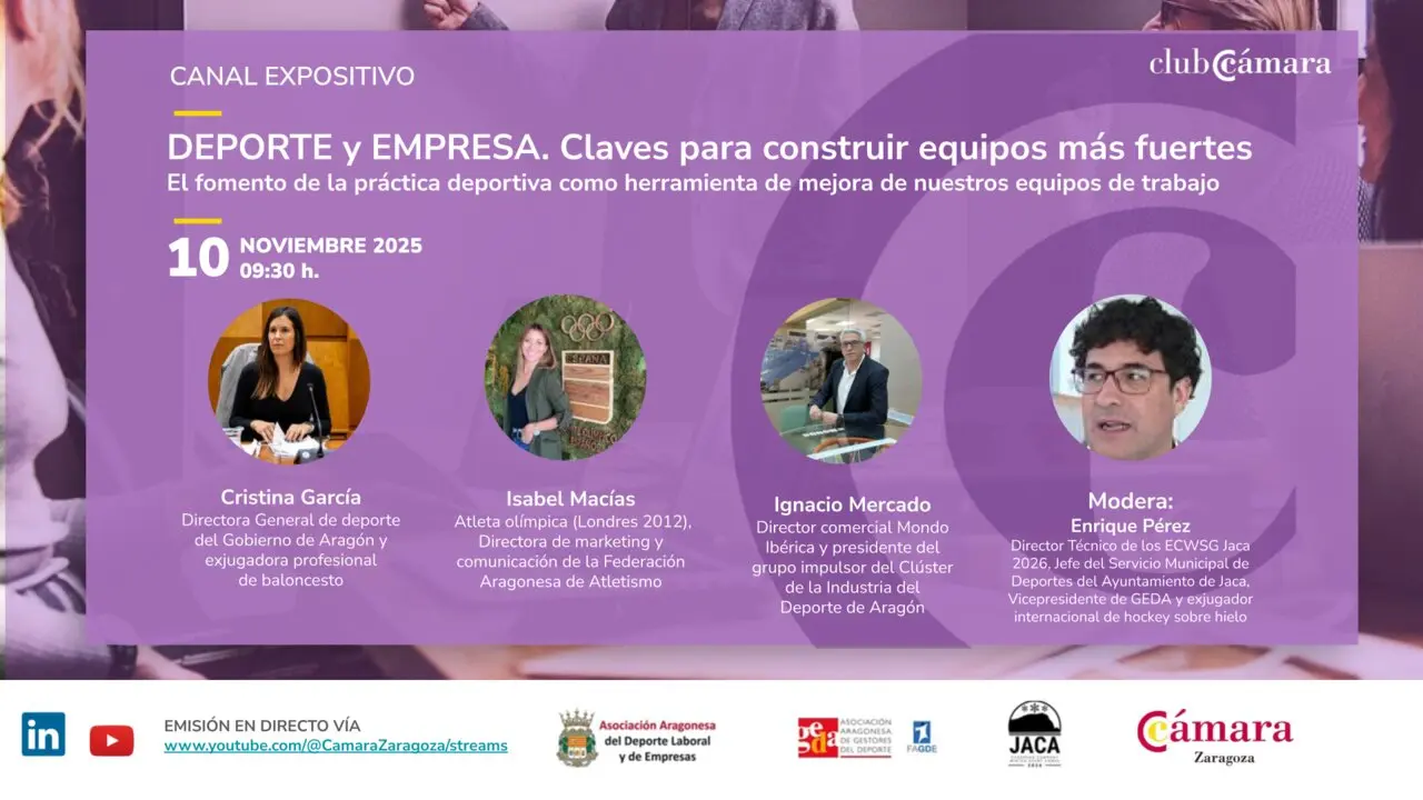 Planning de la actividad que se realizar&aacute; el 10 de noviembre en la C&aacute;mara de Comercio de Zaragoza. Fotograf&iacute;a: C&aacute;mara de Comercio de Zaragoza.