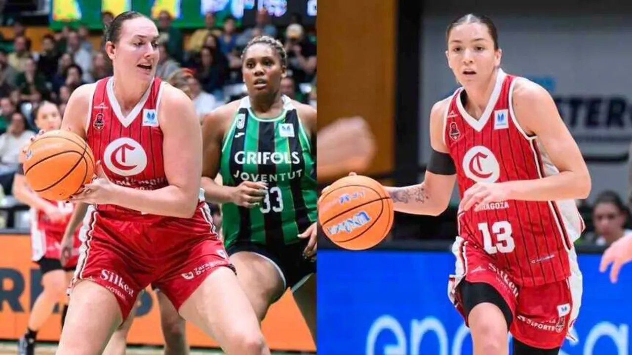Merritt Hempe y Helena Pueyo ante el Joventut de Badalona. Fotograf&iacute;as: FEB.