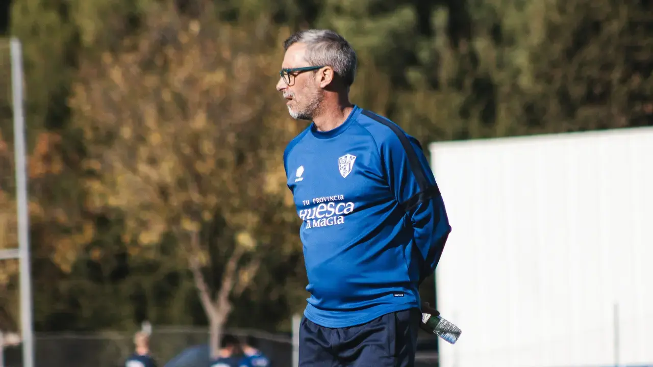 Jon P&eacute;rez Bolo, durante un entrenamiento / SD HUESCA